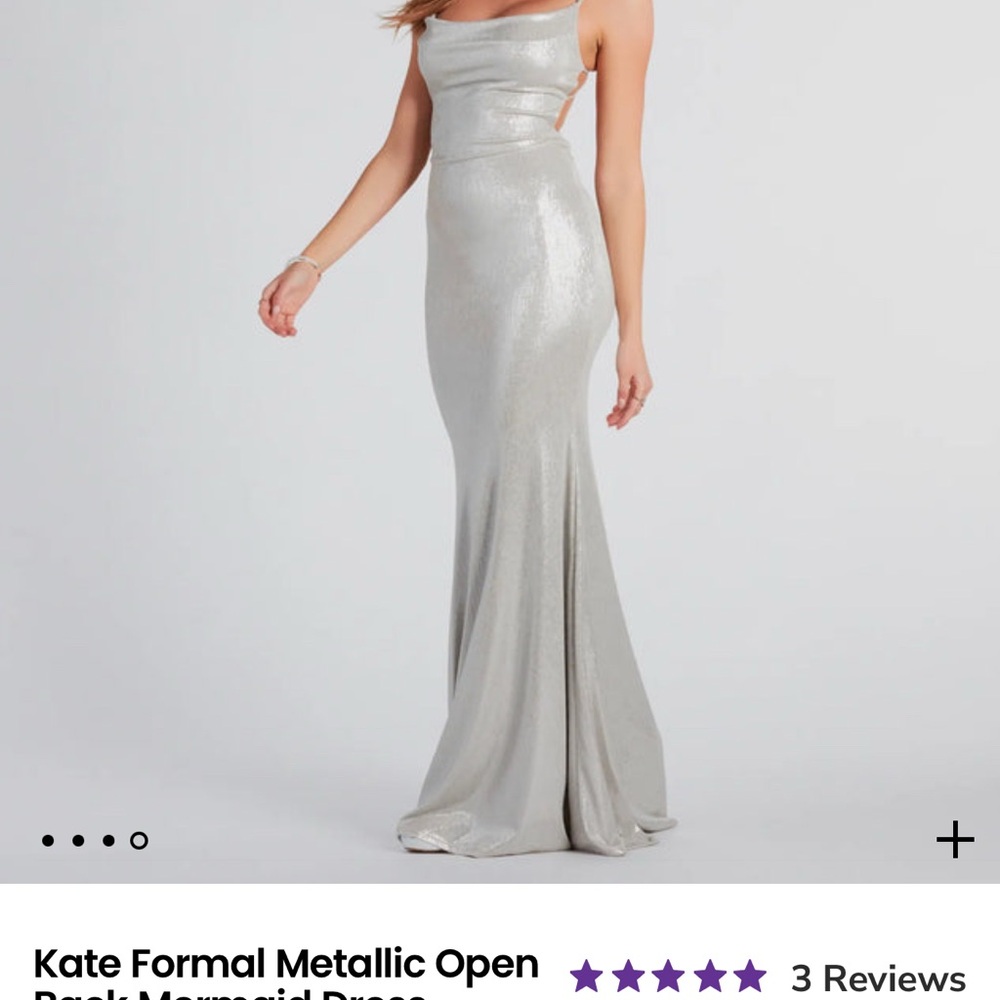 Kate Formal Metallic Open Back Mermaid Dress